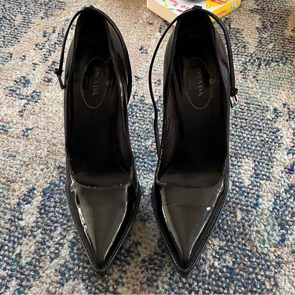 Prada Glossy Black Women's Heels